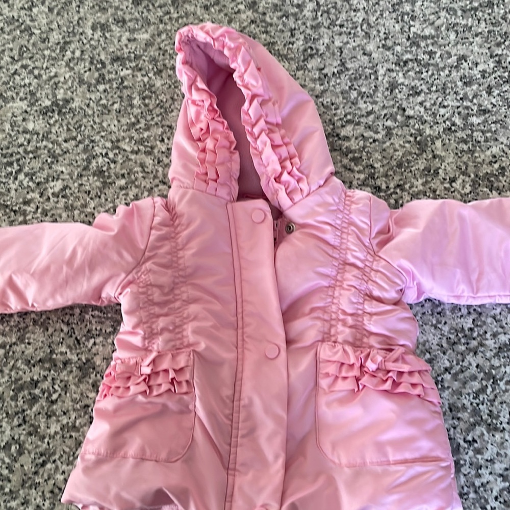 Toddler girls light pink puffer jacket